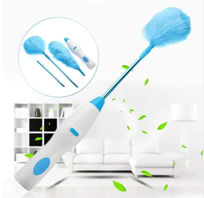 Spin Duster Motorized Dust Wand, Electric Feather Home Clean Brush