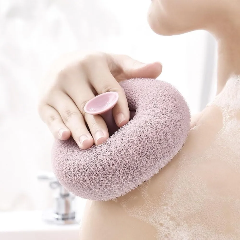 2-in-1 Sunflower Bath Ball, Exfoliating Bath Sponge Cleaning Brush with Suction Cup